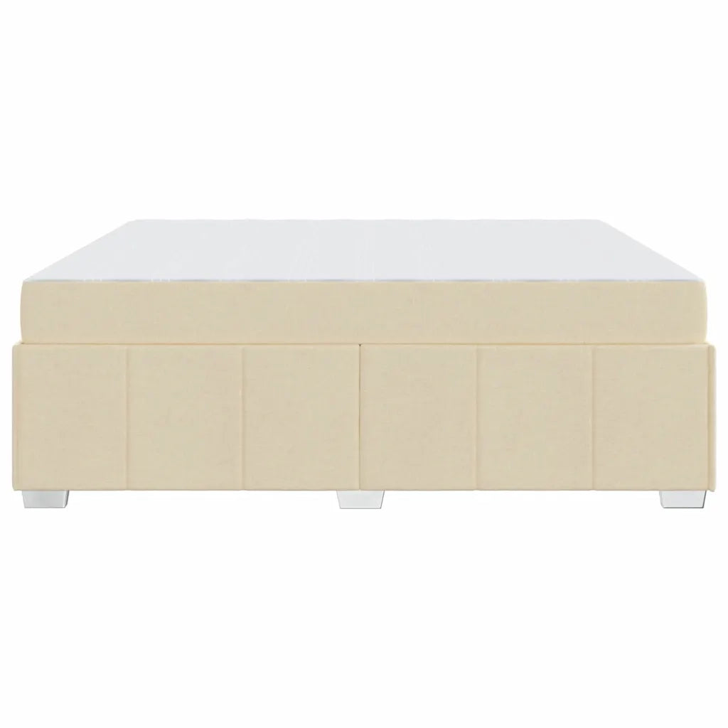 vidaXL Struttura del letto con materasso Crema 180 x 200 cm Tessuto