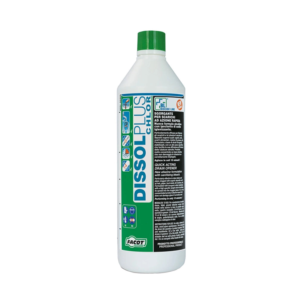 DISGORGANTE DISSOL PLUS + CHLOR FLACONE- 1 lt- FACOT- pezzi 1