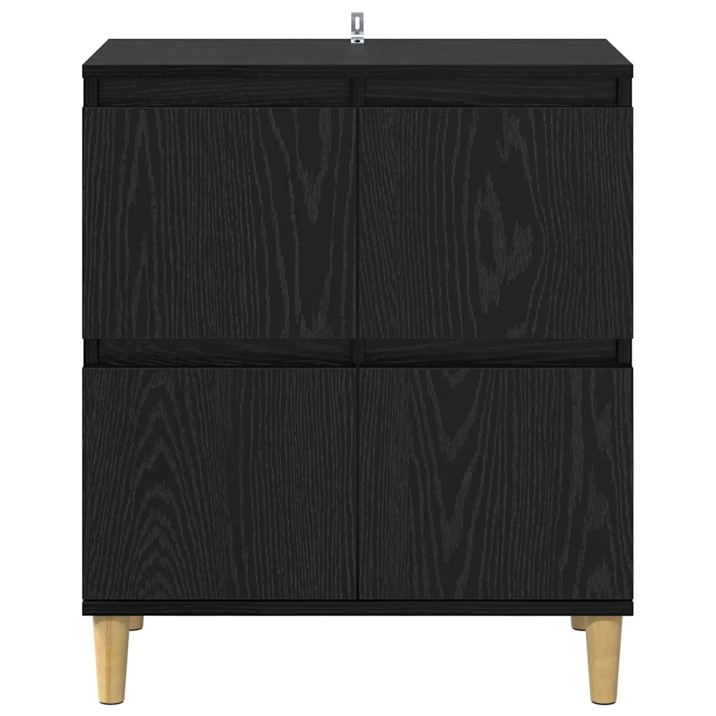 Credenza-Buffet-Armadio da cucina Rovere Nero 60 x 35 x 70 cm Legno multistrato 442051