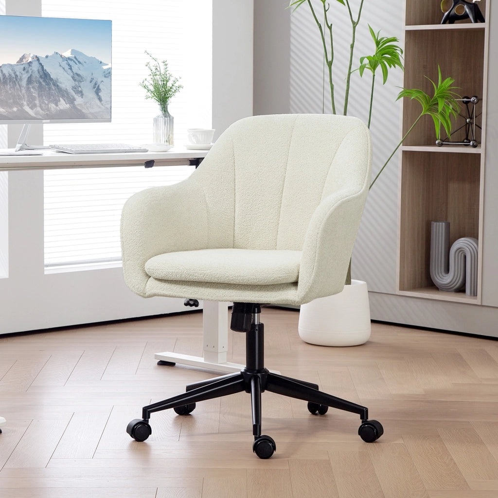 Sedia da ufficio ergonomica regolabile in altezza ¨C zephmum ¨C beige