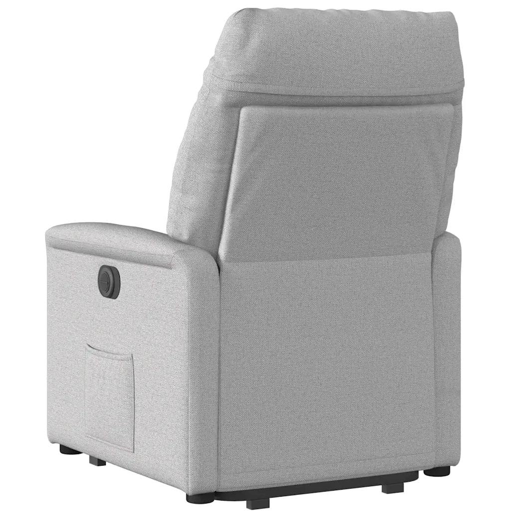 Poltrona Alzapersona Reclinabile Grigio Nuvola in Tessuto 3303041