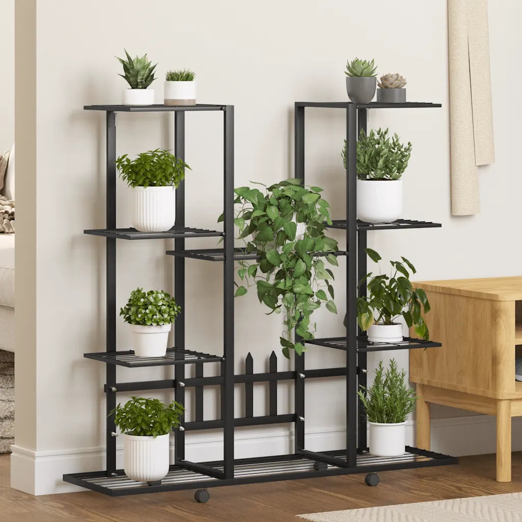 Portafiori con Ruote 94,5x24,5x91,5 cm Ferro Nerocod mxl 121159