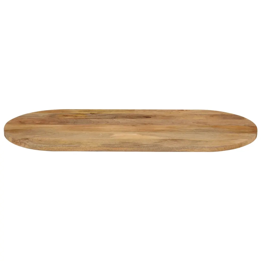 Piano Tavolo 110x50x2,5 cm Ovale in Legno Massello di Mango