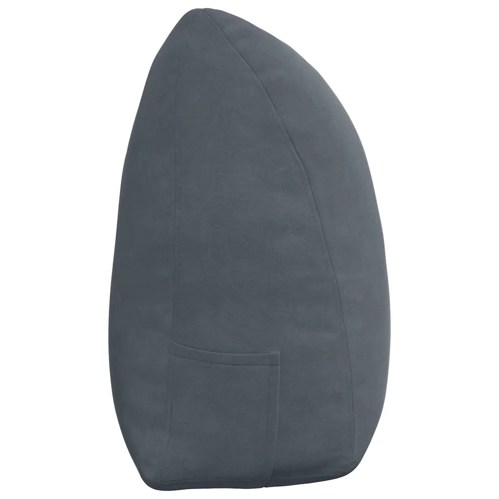 Cuscino per Schiena Grigio scuro 160 x 24 x 50 cm Velluto