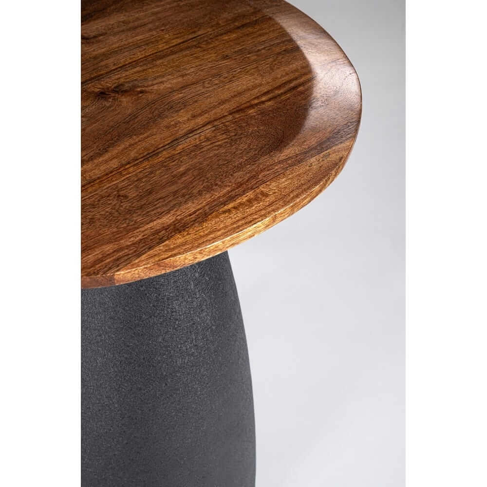 Tavolo Rotondo in Legno con Base Conica Nera 140 cm - FRANKLIN
