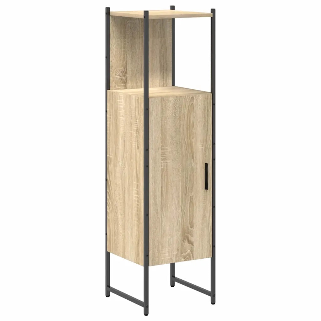 Set di mobili per il bagno con lo scaffale 4 pcs Rovere Sonoma