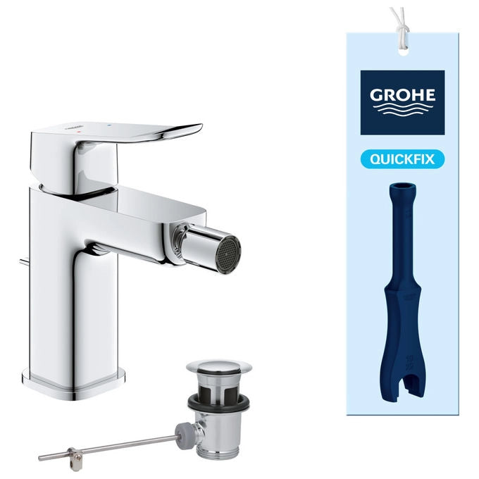 Grohe 1018770000 Dice Miscelatore monocomando bidet monoforo cartuccia ceramica SilkMove 28 mm water saving 5 l-min piletta saltarello colore Cromo