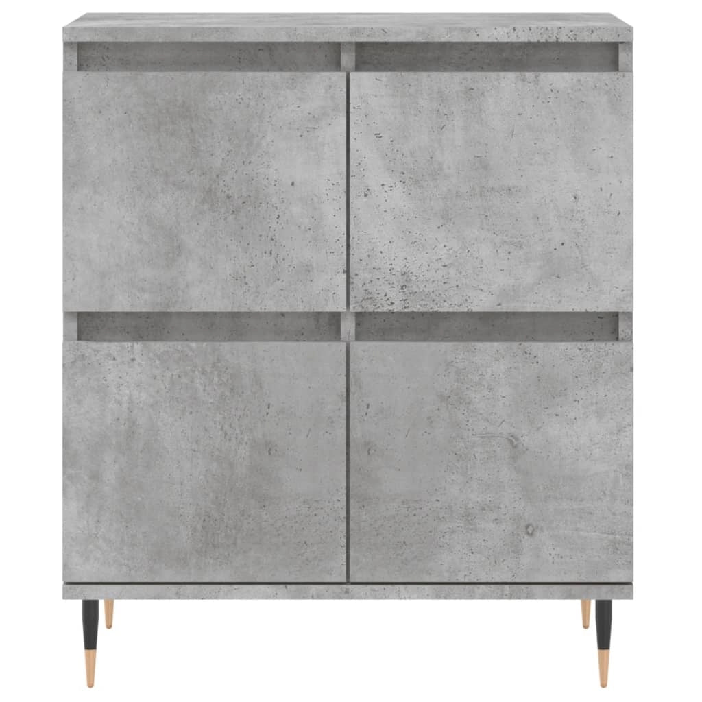 Buffet credenza cassettiera armadio mobile contenitore organizer per cucina soggiorno salotti set da 2 legno ingegnerizzato grigio 02_0036872