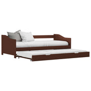 Dormeuse Estraibile senza Materasso Marrone Scuro 90x200 cm