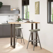 Gambe per tavolo da bar a forma di U 2 pz in acciaio naturale 60x(110-111) cm 4013251