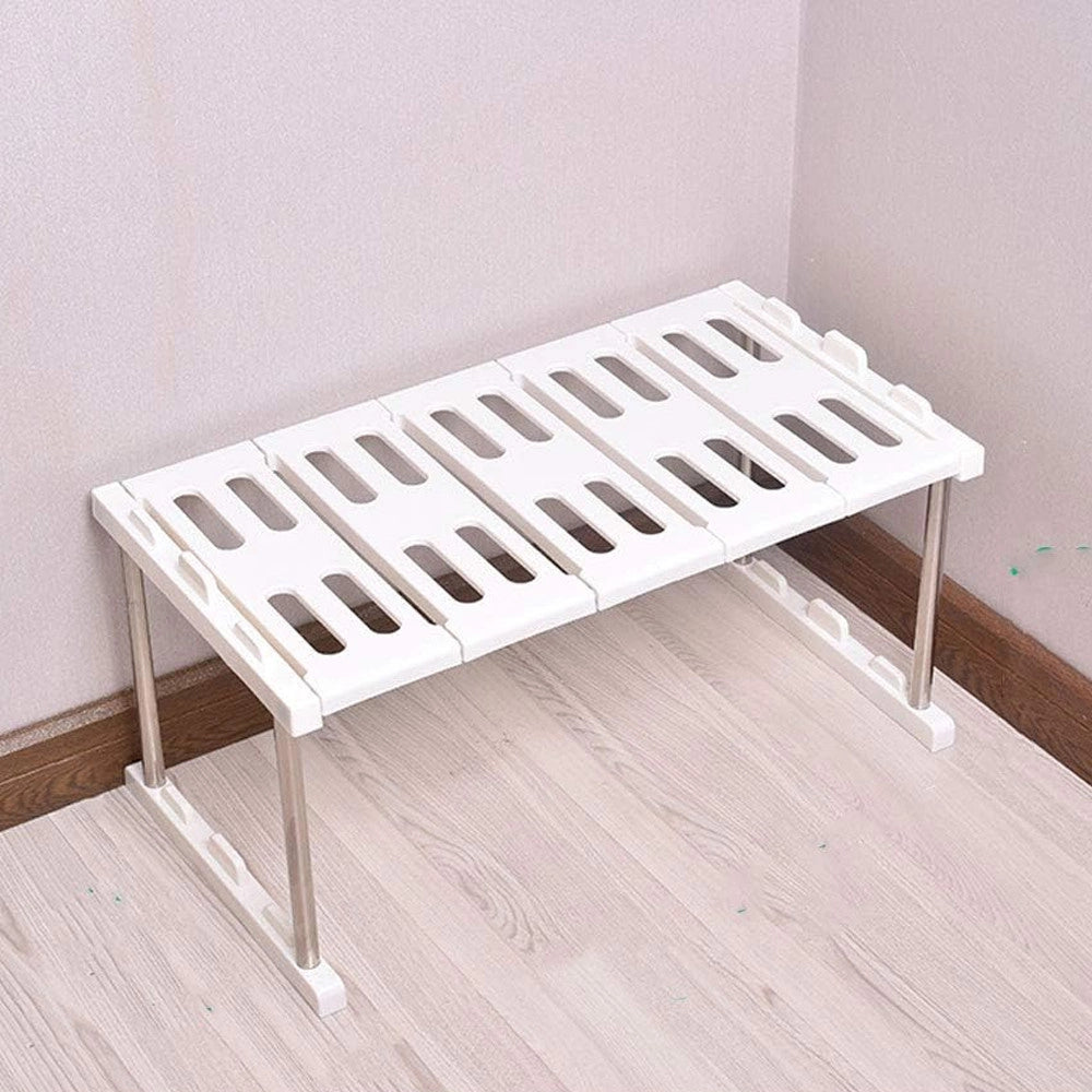 Trade Shop - Mensola Sovrapponibile Salvaspazio Organizer Impilabile Armadio Mobili 65x24x20 -