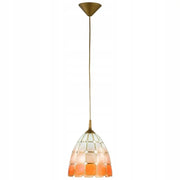 Lampada a sospensione CAMPANA bianco/arancio E27 Alfa