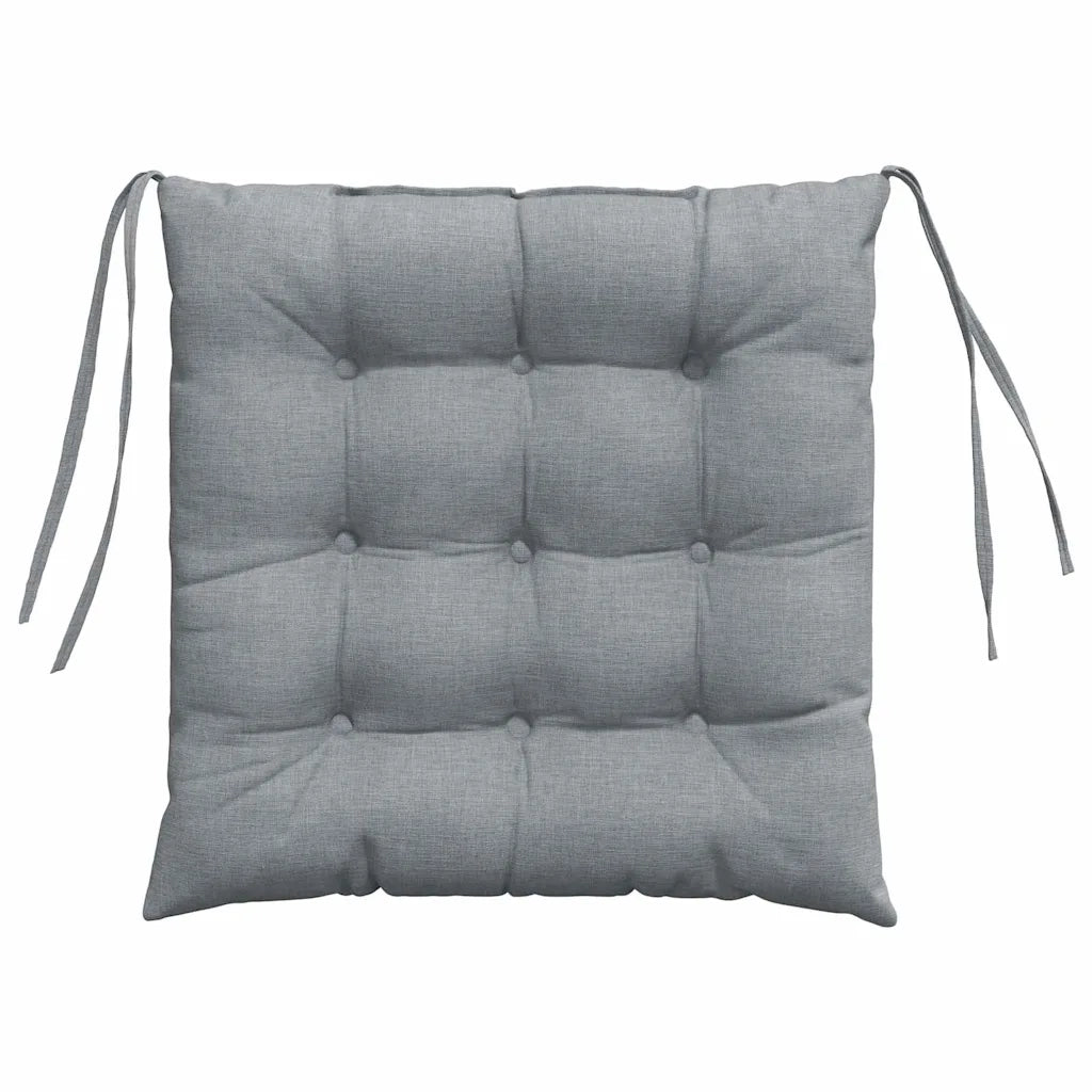 Cuscini per Seduta 4 pcs Grigio chiaro 40 x 40 x 6 cm Tessuto