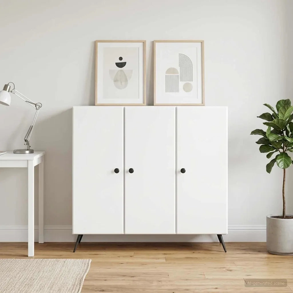 Credenza Bianco 89 x 34,5 x 80 cm Legno ingegnerizzato 895565