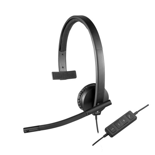 Logitech h570e auricolare cablato a padiglione ufficio usb tipo a nero - 981-000571