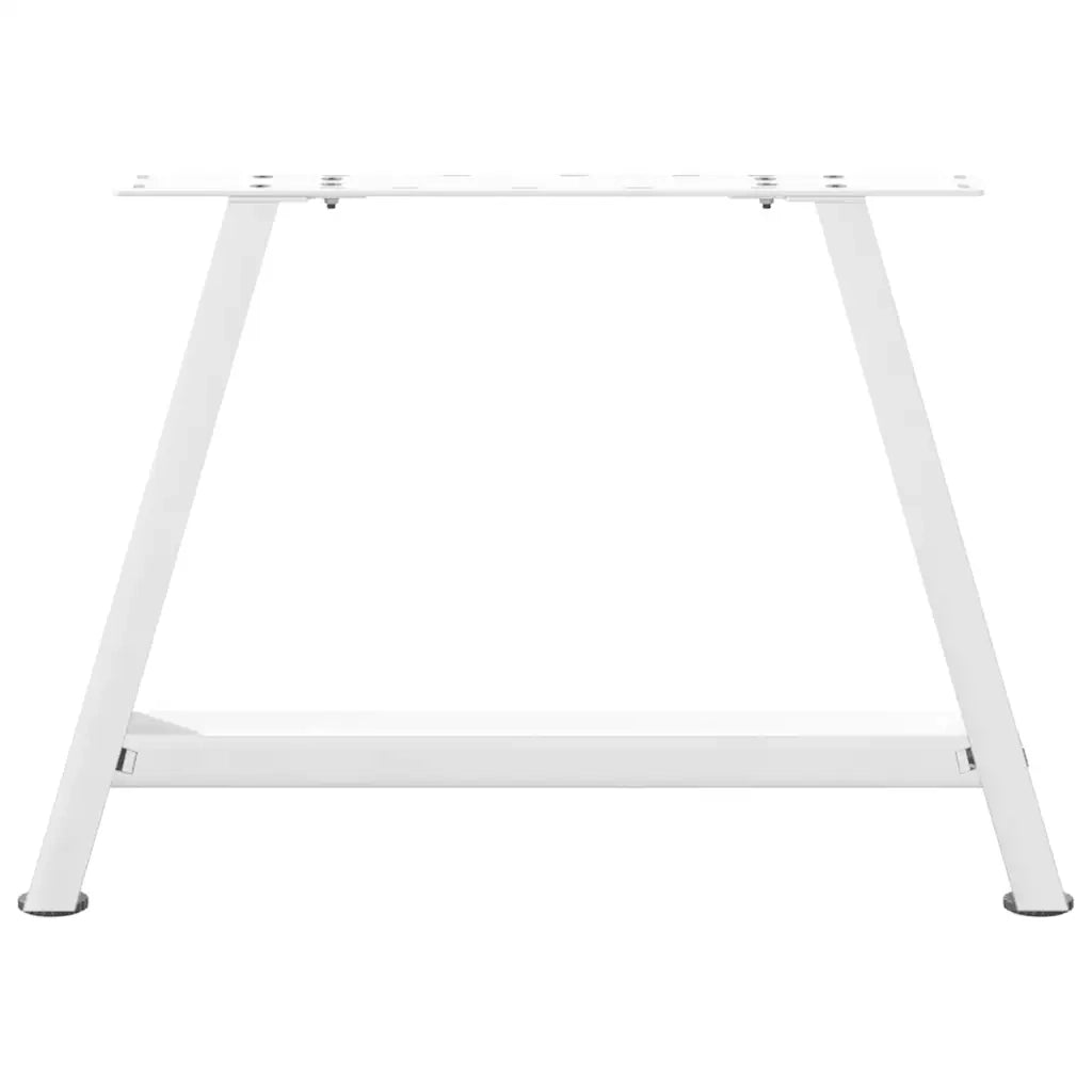 Gambe per Tavolino da Caff¨¨ a Forma di A 2 pz-Set di 2 Gamba per Tavolo Bianche 70x(42-43) cm Acciaio