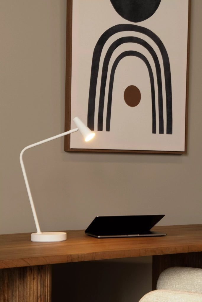 Lampada da scrivania bianca LED 3W touch Lucide Stirling