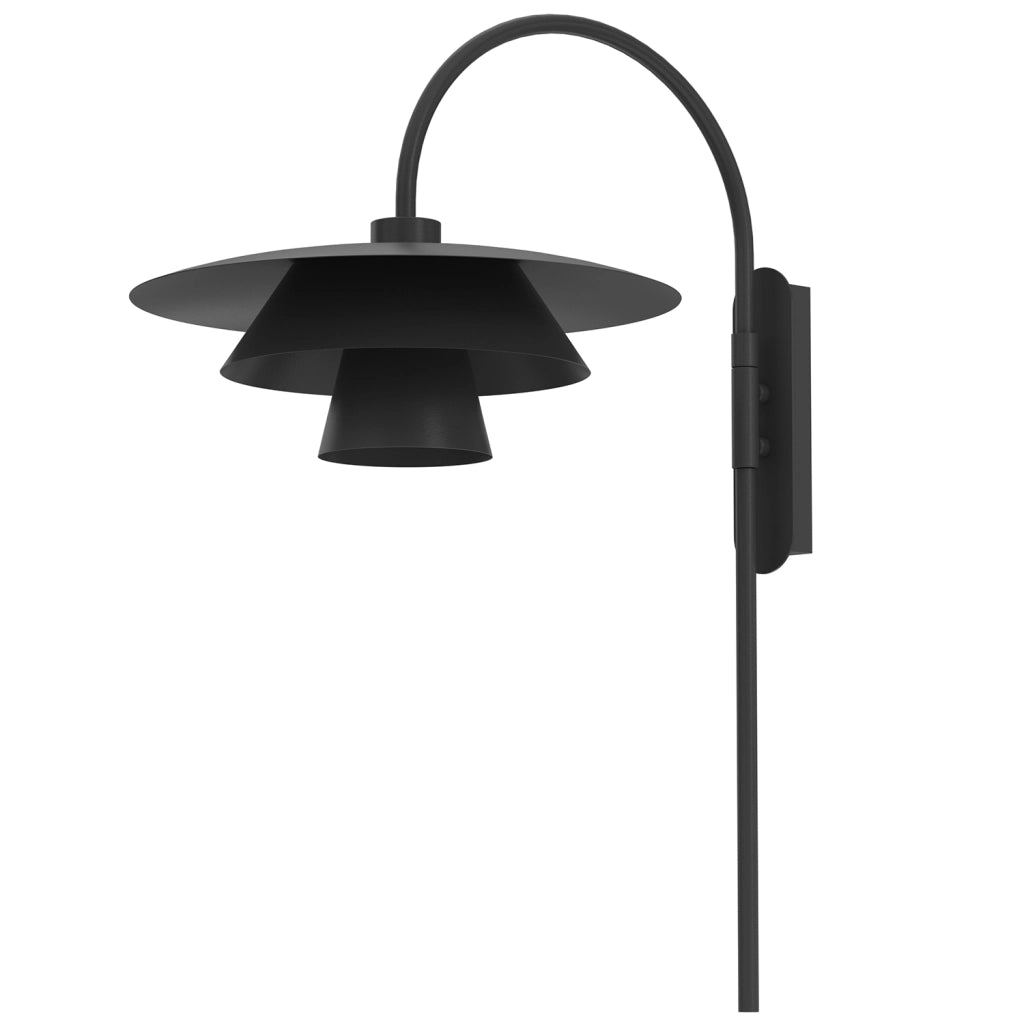 Applique Plato Luminex tripla nera 1xE27 metallo