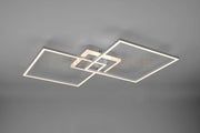 ARRIBO PLAFONIERA LED 35,5W  3850lm, 3000K DOPPIO QUADRATO ALLUMINIO OPACO CON TELECOMANDO MULTIFUNZIONE ANCHE RGB L.61CM DIMMERABILE