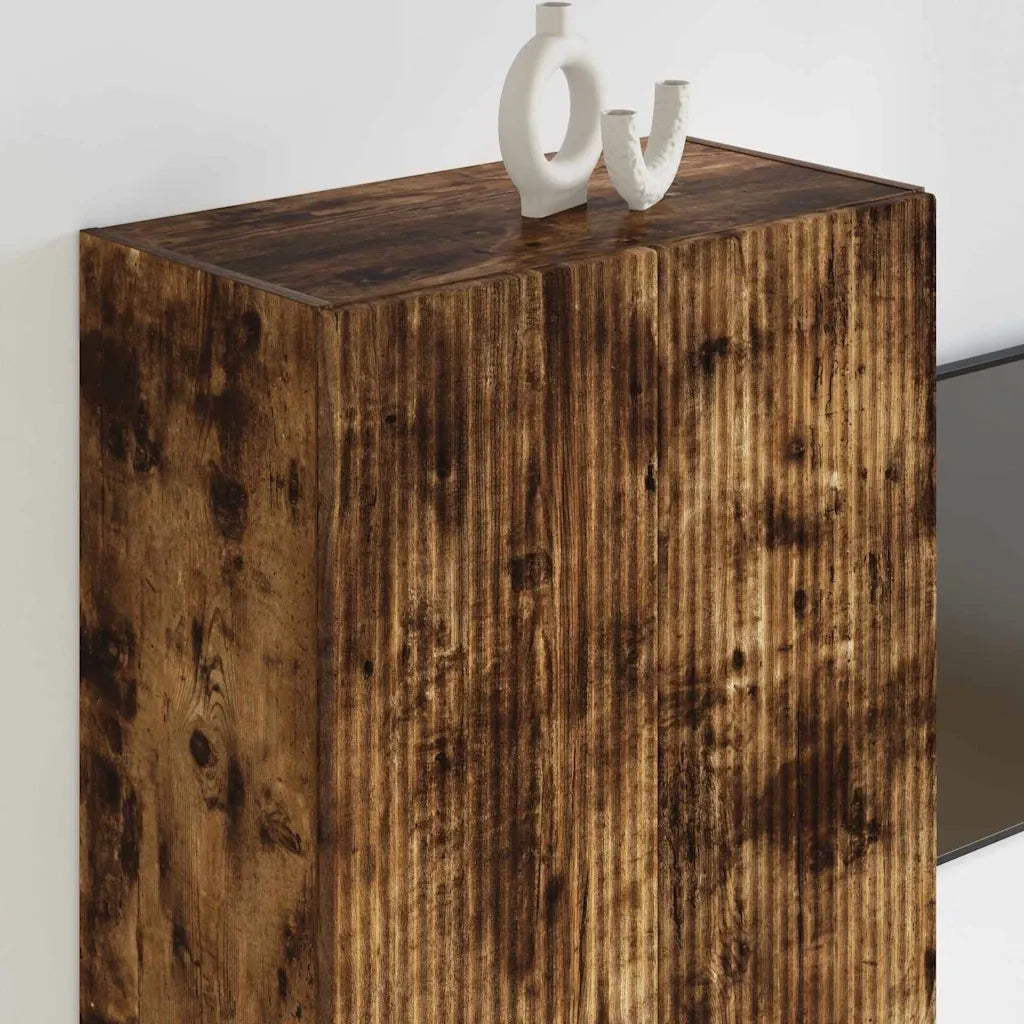 Mobile TV da parete Rovere fumé 59,5 x 31 x 80 cm 892364