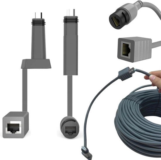 Adattatori di estensione per antenna satellitare - 1200 Mbps - Connessione RJ45 - Spina SPX - 12,4 pollici e 13,7 pollici