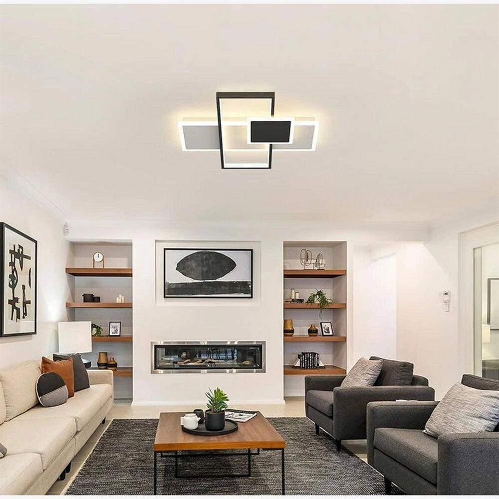 Trade Shop - Plafoniera Da Soffitto A Led 46 W Con Tecnologia Cct Con Switch 3 Colorazione C60-3c -