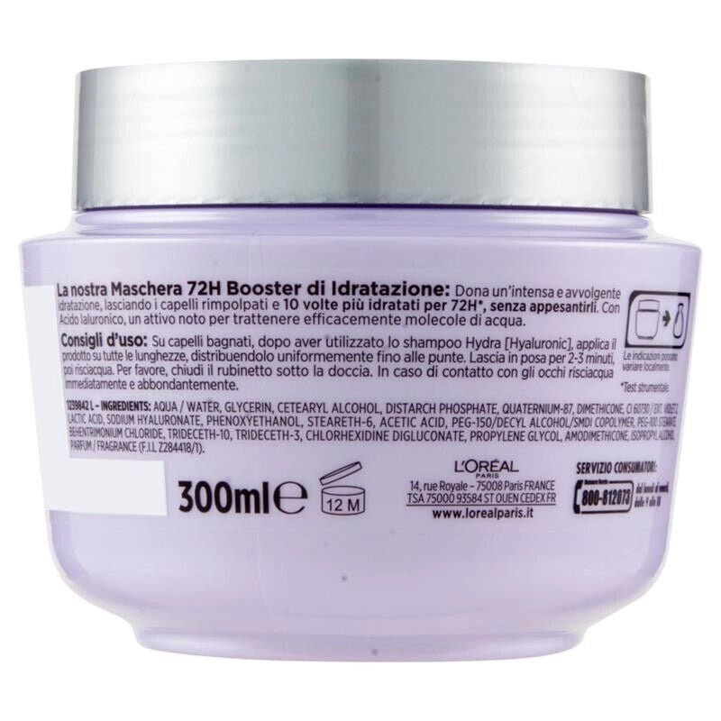 ELVIVE MASCHERA CAPELLI 300ML HYALURONIC 72H PER CAPELLI DISIDRATATI