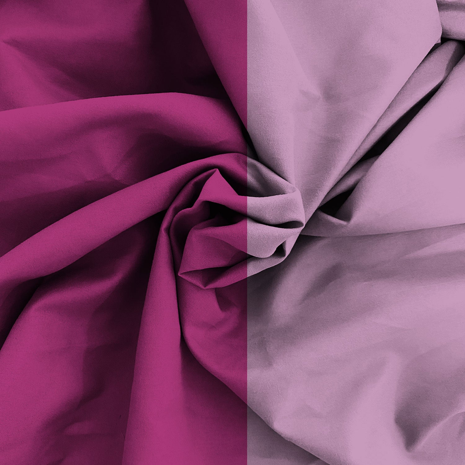 Copripiumino Matrimoniale con Sacco e Federe in Tinta Unita Double Face Linea Vera Fucsia e Lilla