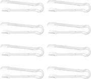 Set di 8 clipper di plastica per ghiaccio - clip mini trasparenti - 16 cm clip buffet - adatti per buffet barbecue dessert ecc.