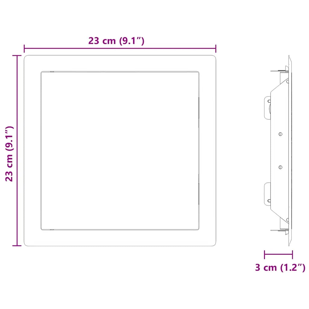 Pannello di Accesso 2 pz Bianco 23 x 23 x 3 cm Acciaio CFW8176176