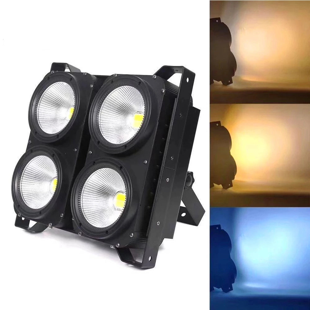 Trade Shop - Accecatore Led 4 X 50 W Bianco Caldo + Naturale Blinder Dmx Color Change Strobo -