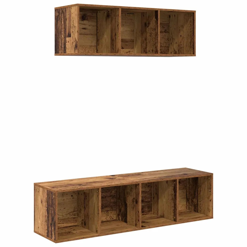 Set mobile TV 2 pcs Legno vecchio Legno multistrato 3393354