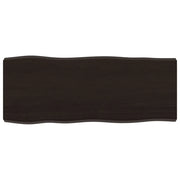 Piano Tavolo | Superficie Tavolo | Piano Scrivania Marrone Scuro 100x40x(2-6)cm Rovere Non Trattato