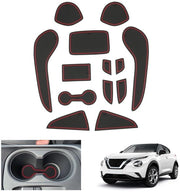 Compatibile con Nissan Juke F16 2020-2024 2025 (Rimorchio Elettronico) Pannelli Antislip, Juke ibrido Pannelli Antislip in Gomma, Pannelli Antislip per Console Centrale (Rosso)