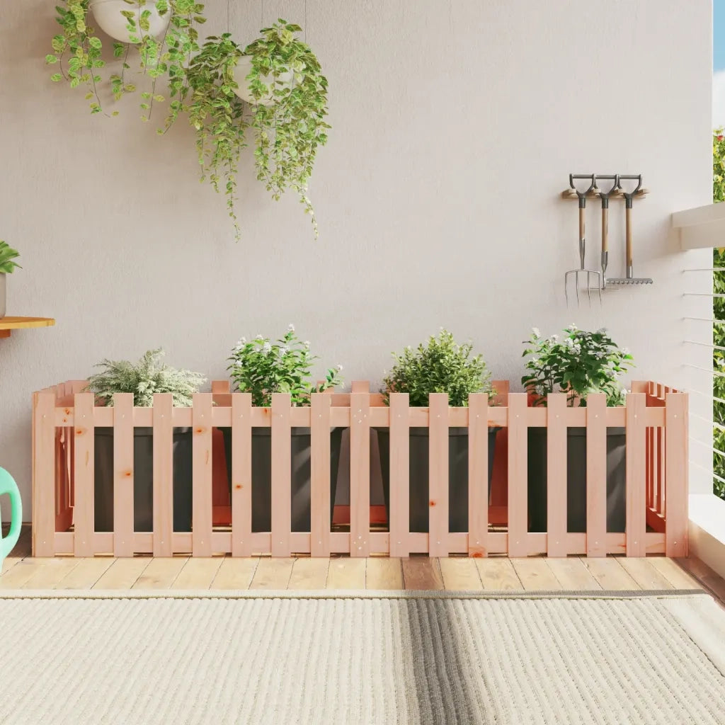 Fioriera | Cassetta per fiori | Vaso da Giardino Recinzione 200x50x50cm Massello Douglas