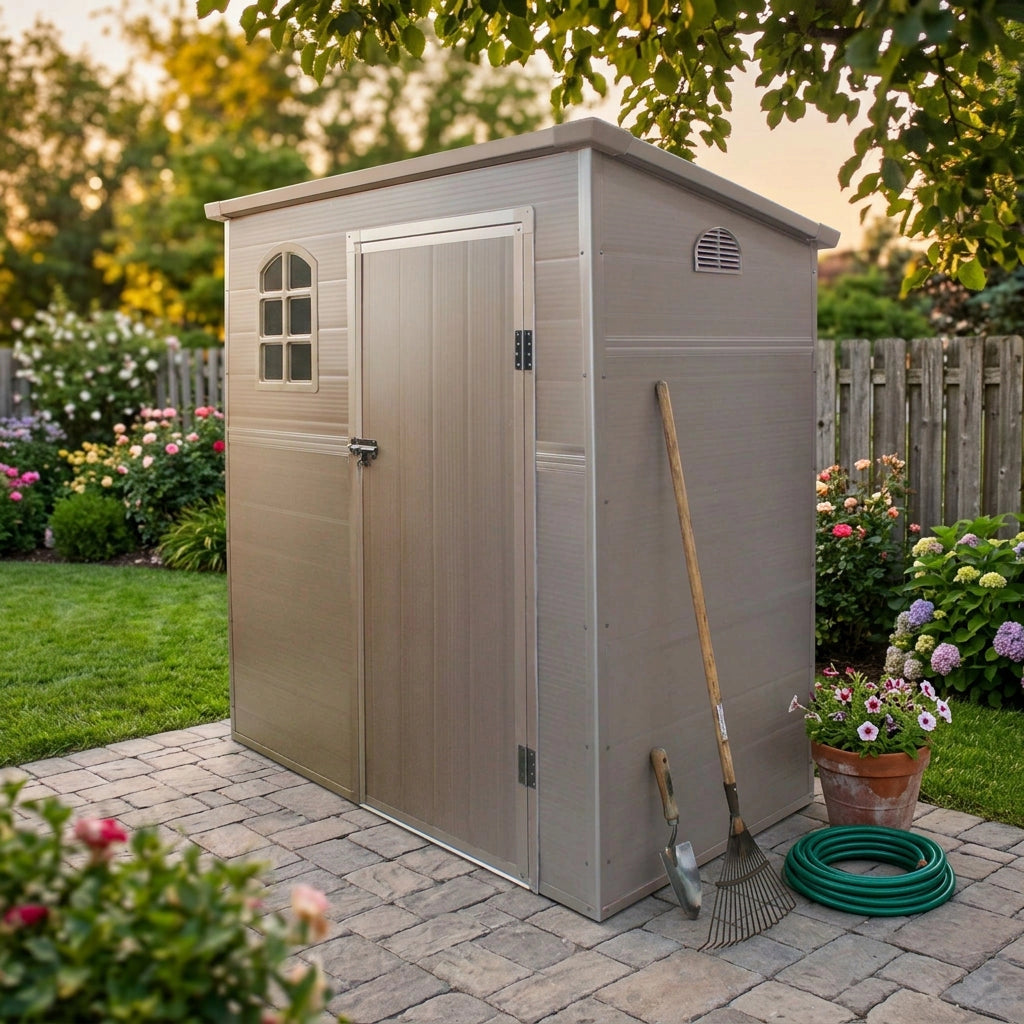 Casetta da Giardino porta attrezzi in Plastica cm 191x111x194 - GALE