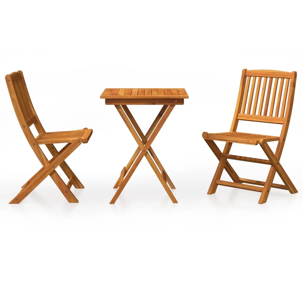 Set da Pranzo da Giardino 3 pz Pieghevole in Massello di Acacia 3058254