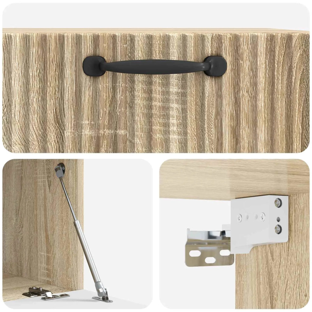 Mobile Porta TV da Muro Rovere Sonoma 59,5 x 41 x 30 cm 899017