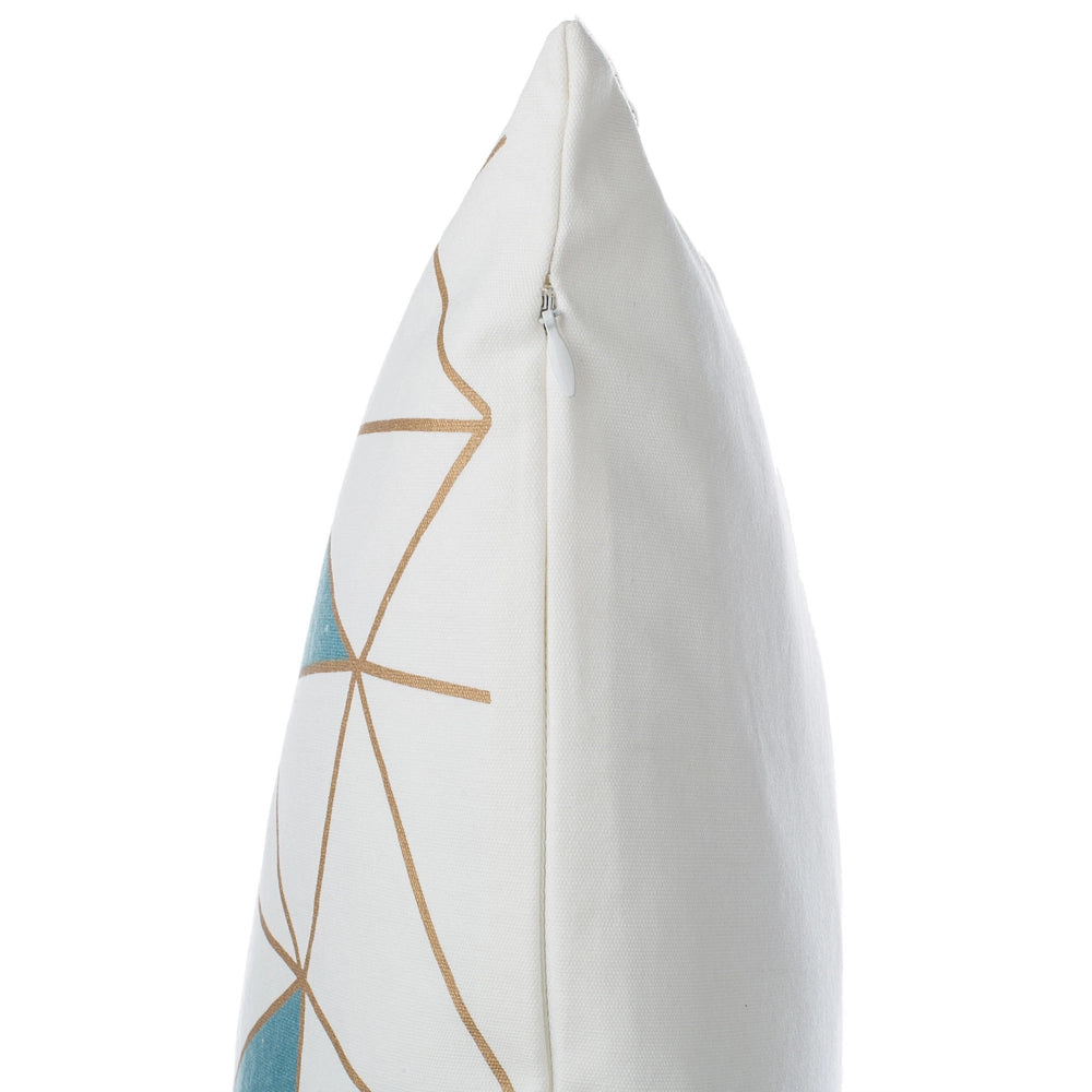 Set di 2 cuscini decorativi in cotone blu motivo geometrico 45 x 45 cm Net Decor Accessori