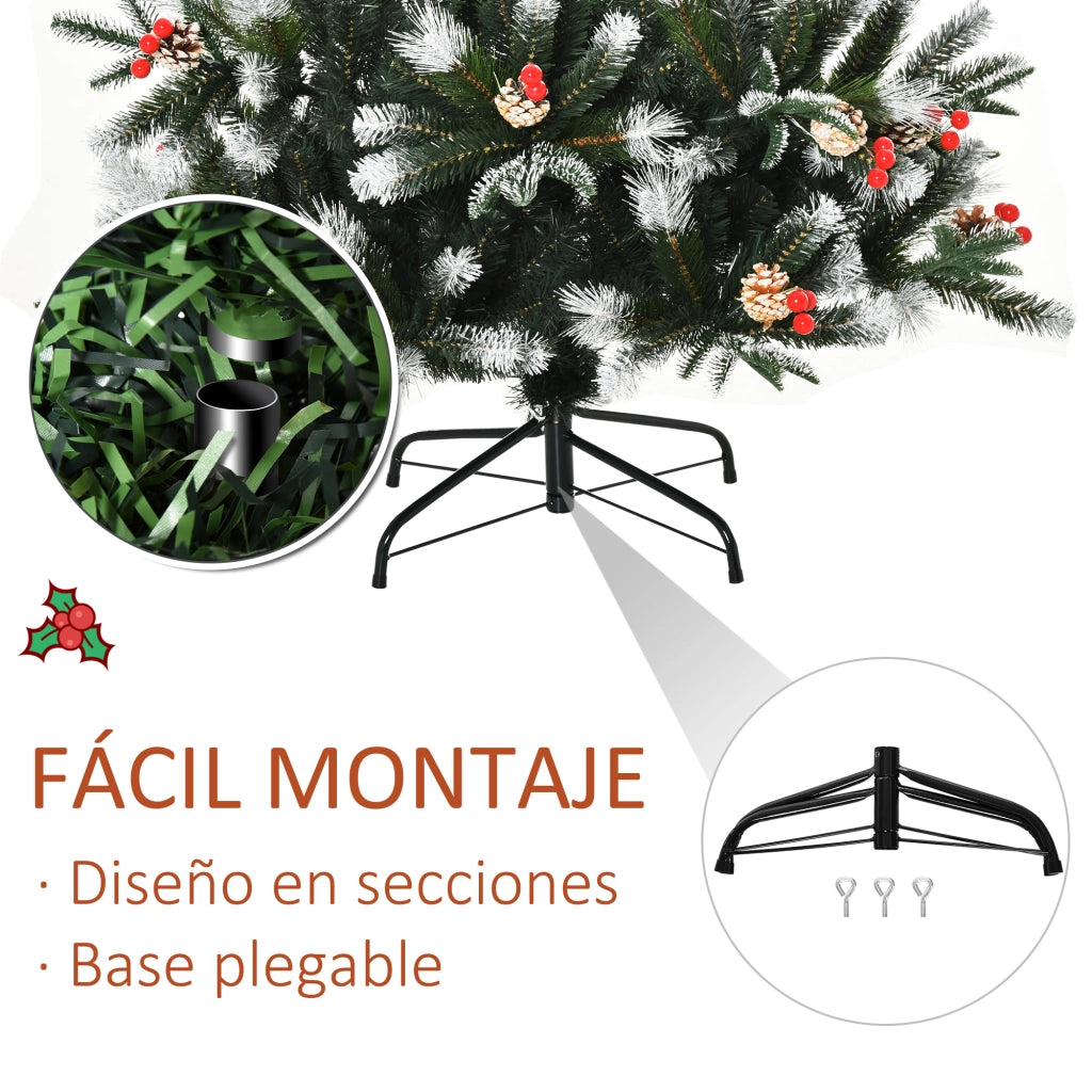 Albero di Natale Artificiale ¨C zephmum ¨C 180 cm Verde con Ramas, Pi?as e Bayas