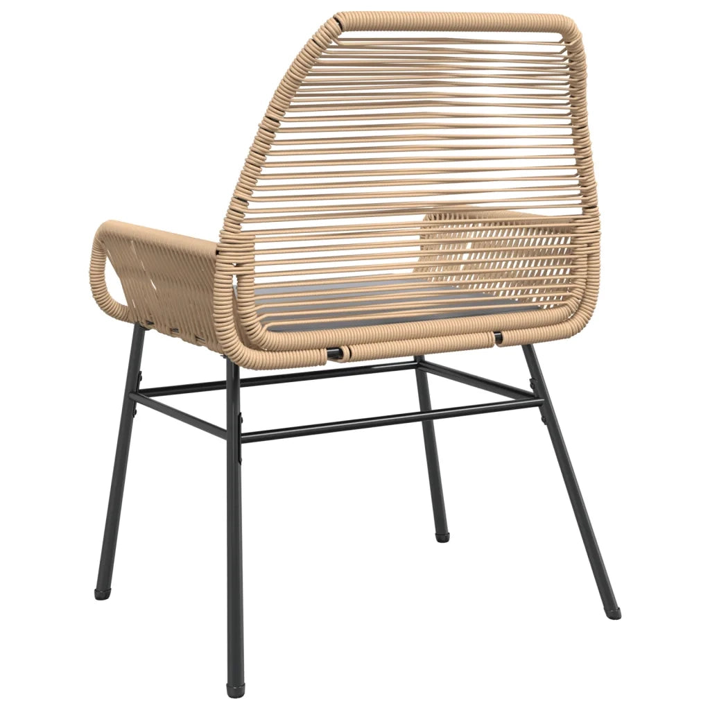 Sedie da Giardino 2 pz | Sedie da Esterno con Cuscini Marrone in Polyrattan