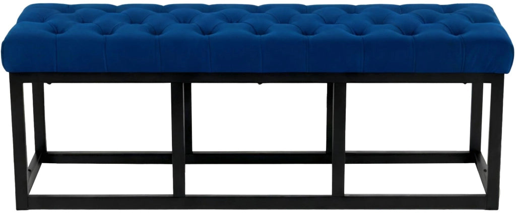 Panca Polson Velluto Nero 120 cm 2