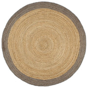 Tappeto Lavorato a Mano in Juta con Bordo Grigio 180 cm cod mxl 70811