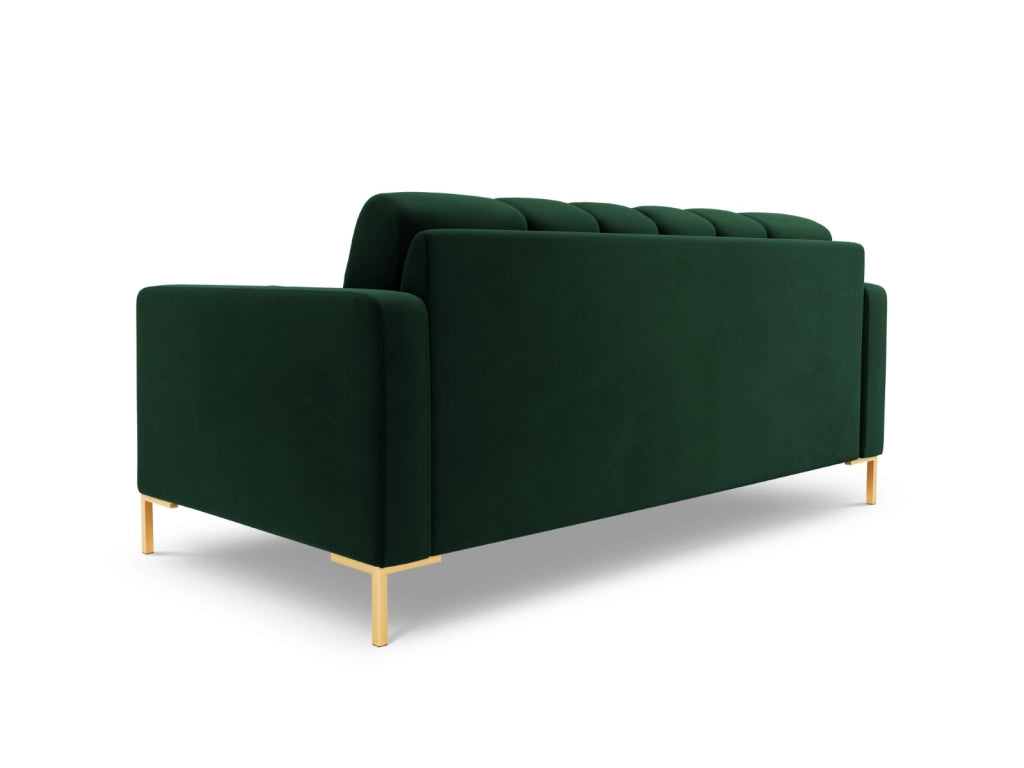 Cosmopolitan Design - Divano "Bali" 2 posti in velluto verde bottiglia 