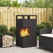 Pala di Fuoco  Nera 50x50x100 cm Acciaio