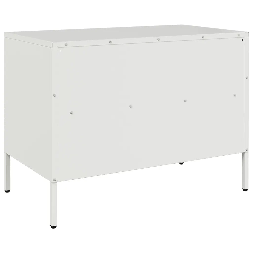 Mobile TV Bianco 68x39x50,5 cm in Acciaio