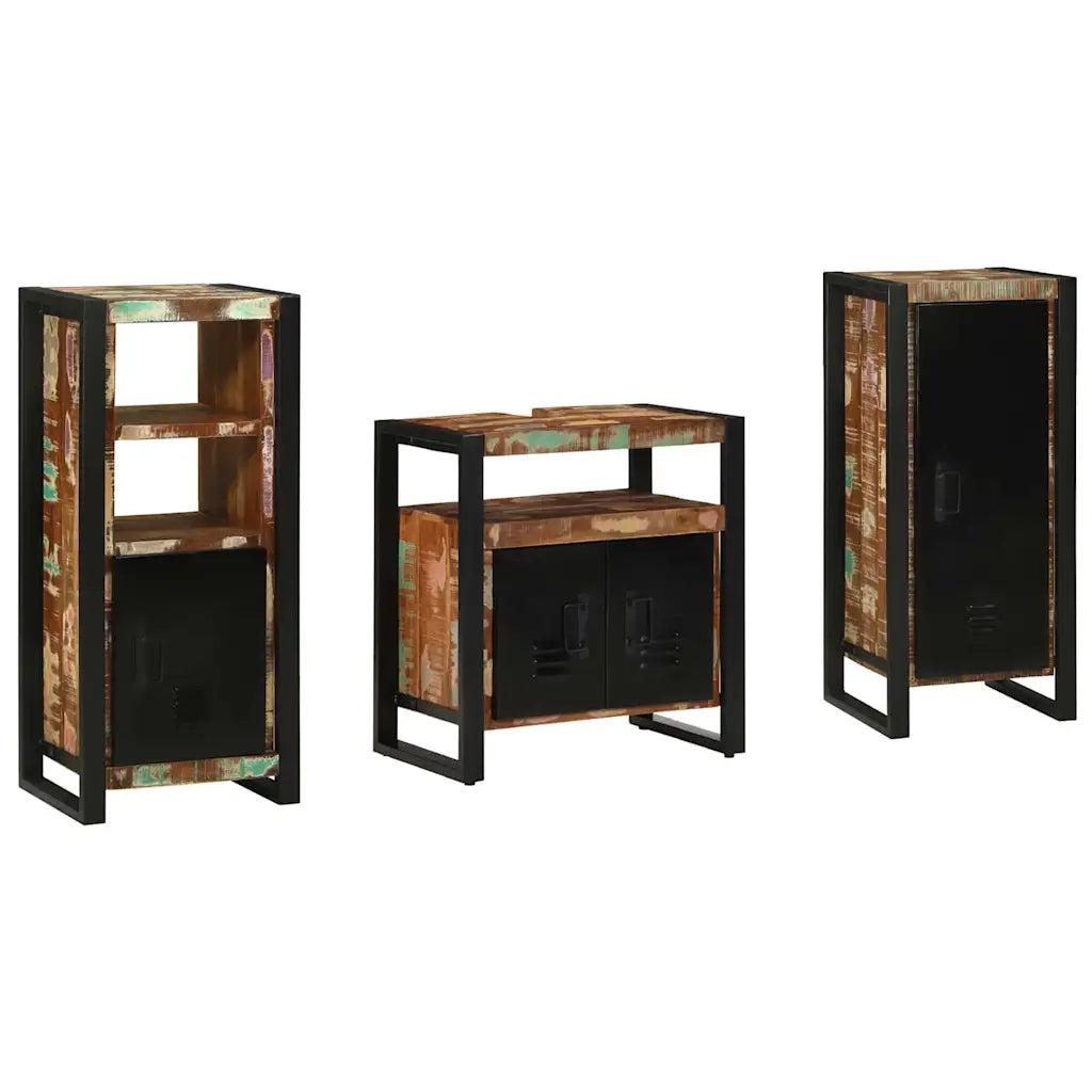 Set di mobili per il bagno 3 pcs Legno Recuperato Massello 3305633