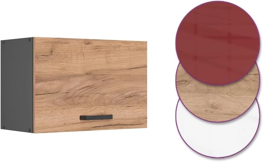 Pensile da cucina R-Line, Quercia dorata, 60 cm Piatto, per la libera combinazione all'interno di sistemi cucina modulari