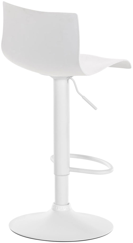 Sgabello Hover in polipropilene e metallo bianco,Metallo bianco opaco