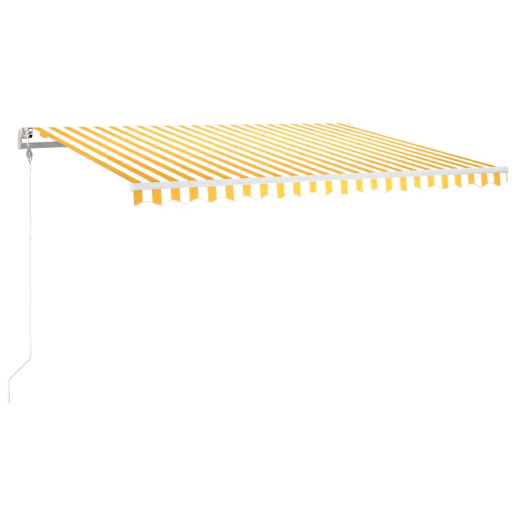 Tenda Automatica con Sensore Vento LED 400x300 cm Gialla Bianca